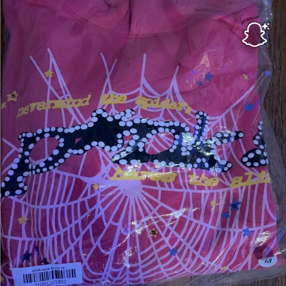 Pink Medium Sp5der Hoodie “Punk” Design - Picture 1 of 2